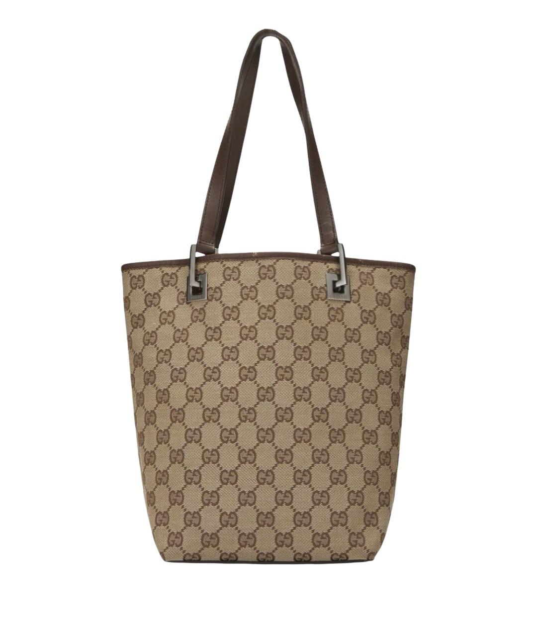 GUCCI Коричневая кожаная сумка через плечо, фото 1