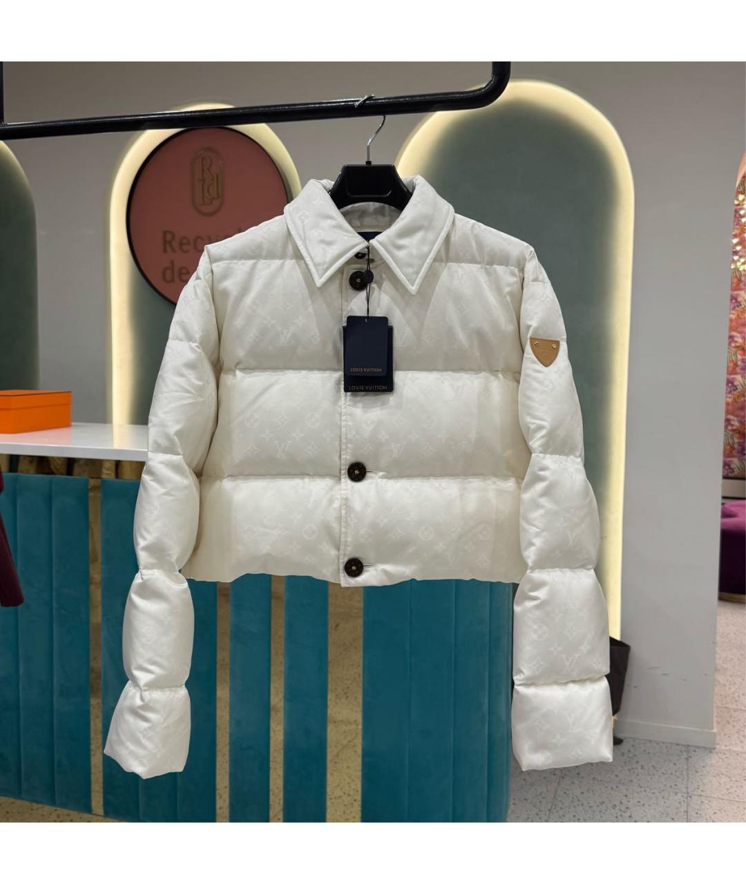 LOUIS VUITTON Белый полиэстеровый пуховик, фото 9