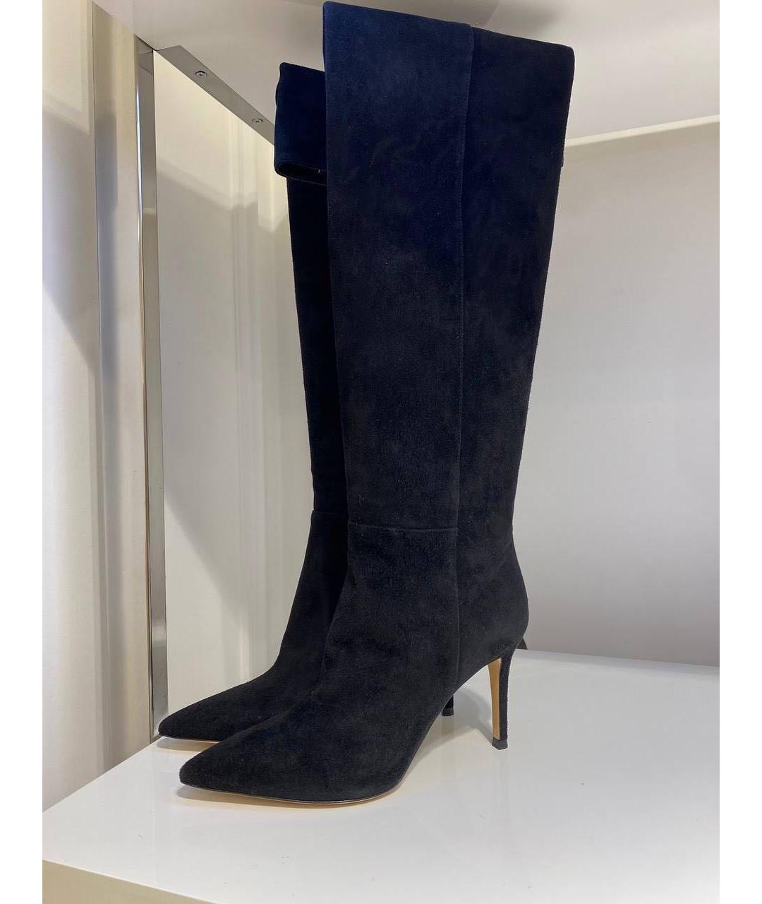 GIANVITO ROSSI Черные замшевые сапоги, фото 4