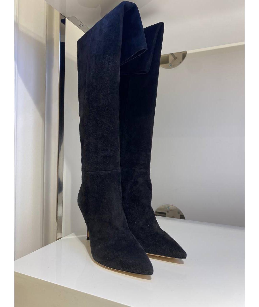 GIANVITO ROSSI Черные замшевые сапоги, фото 2