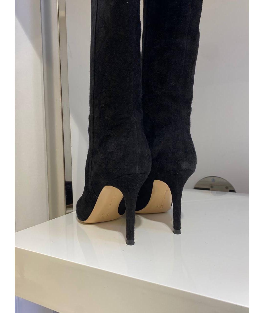 GIANVITO ROSSI Черные замшевые сапоги, фото 3