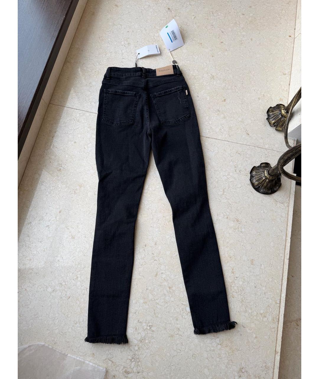 Retrofête Черные хлопковые джинсы слим, фото 6