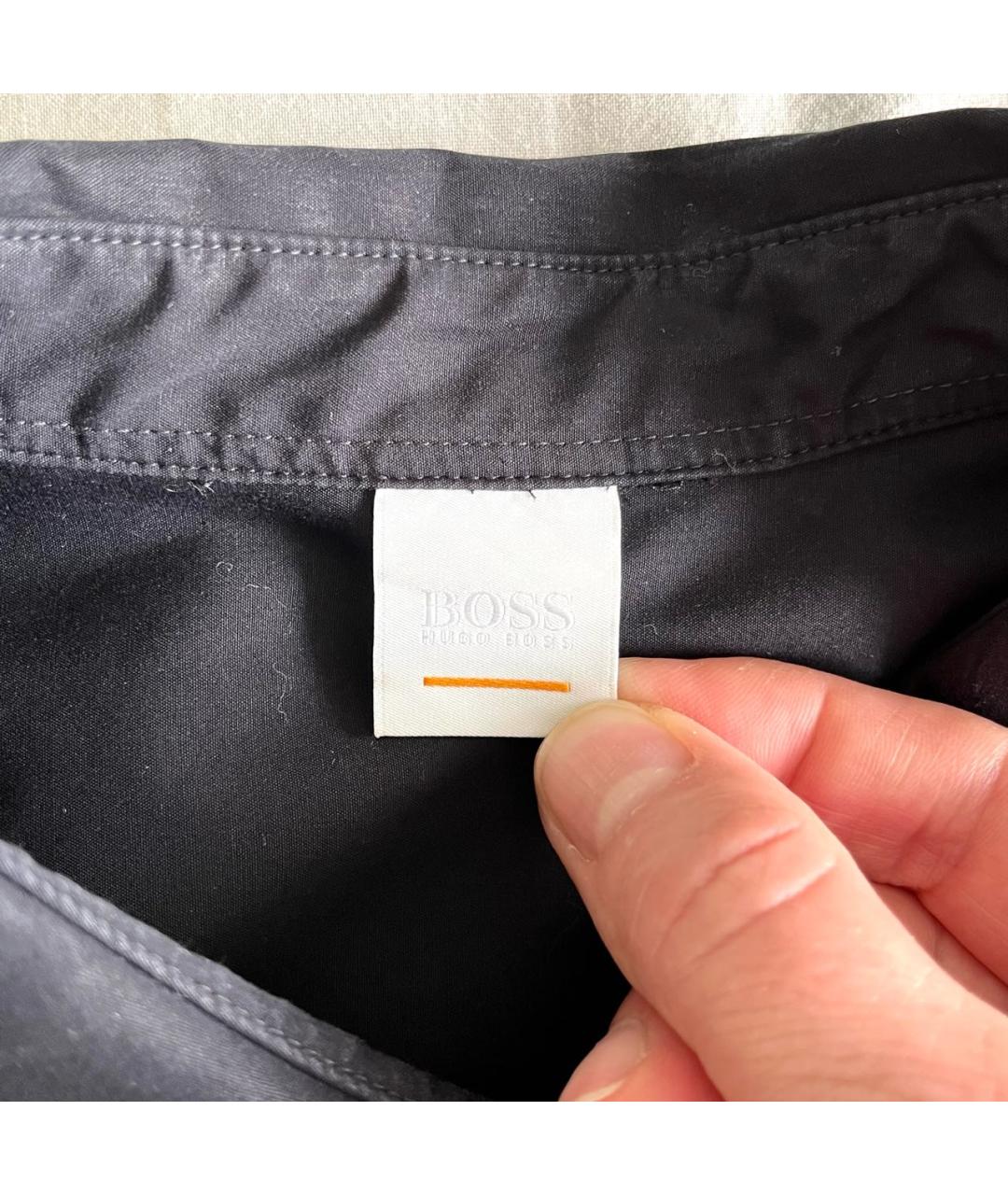 HUGO BOSS Черная хлопковая рубашка, фото 5