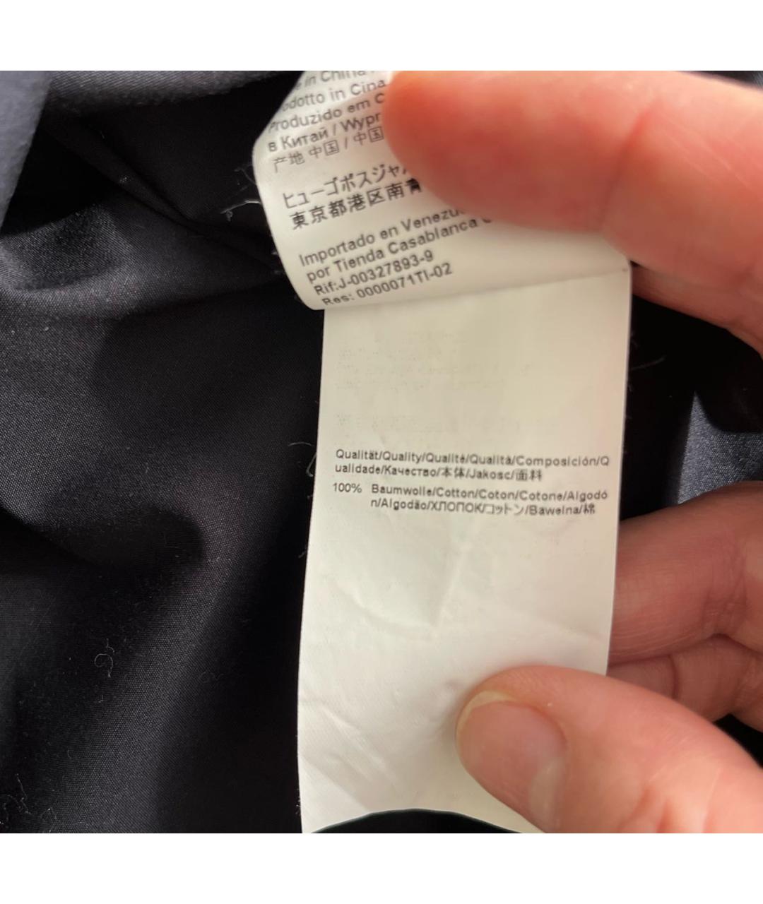 HUGO BOSS Черная хлопковая рубашка, фото 6