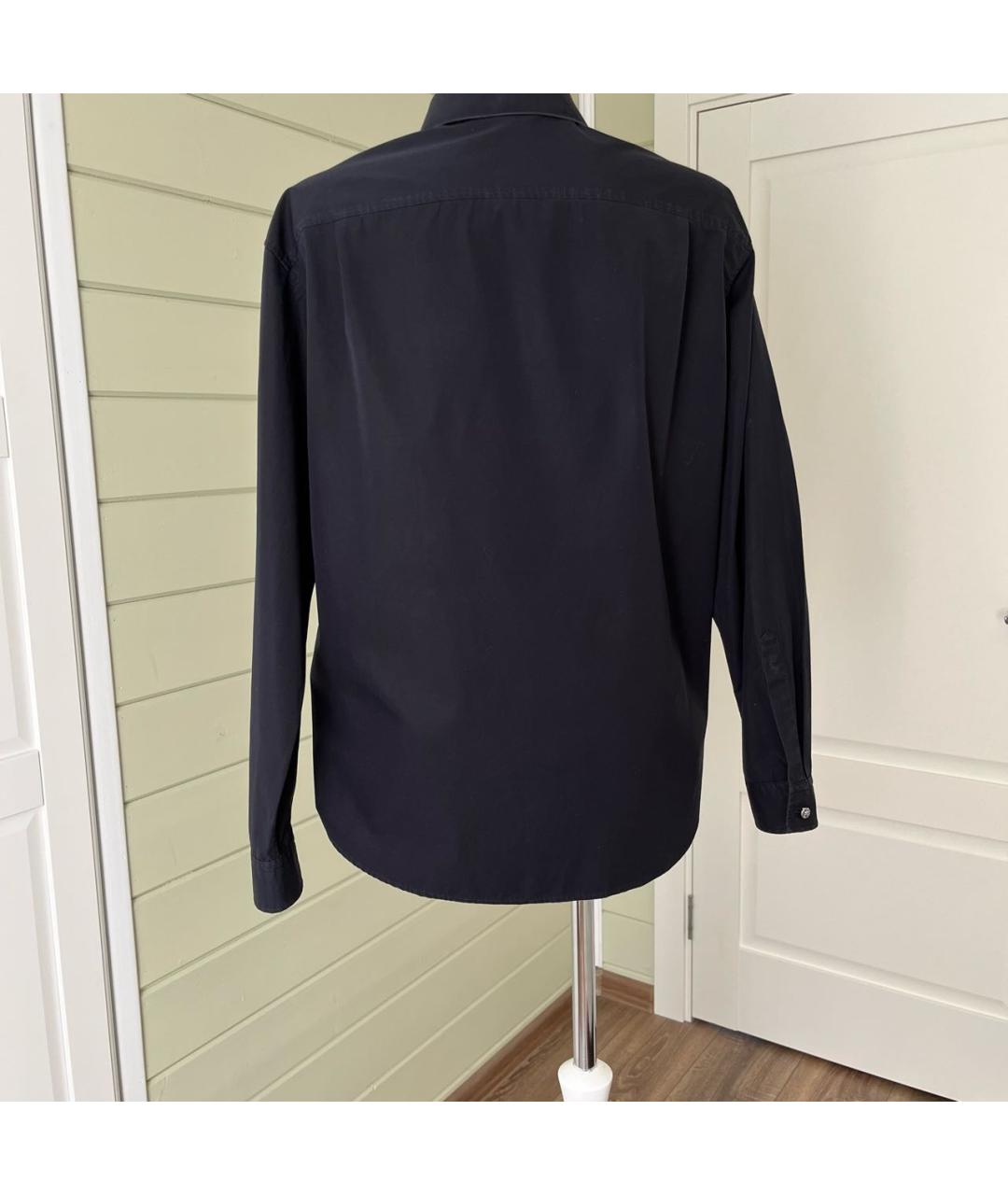 HUGO BOSS Черная хлопковая рубашка, фото 2