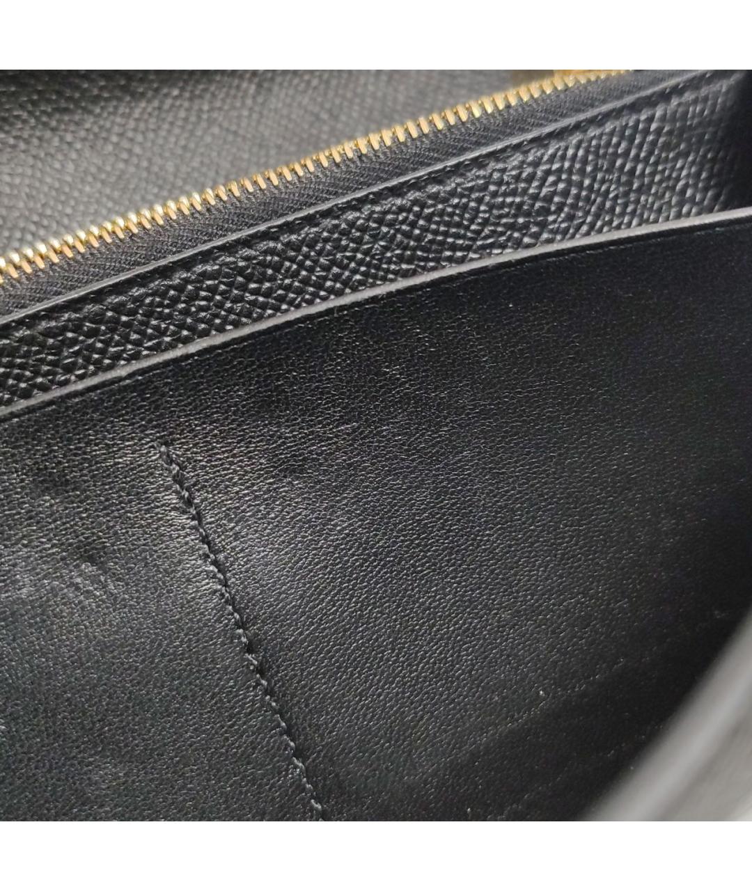 HERMES Черный кожаный кошелек, фото 8