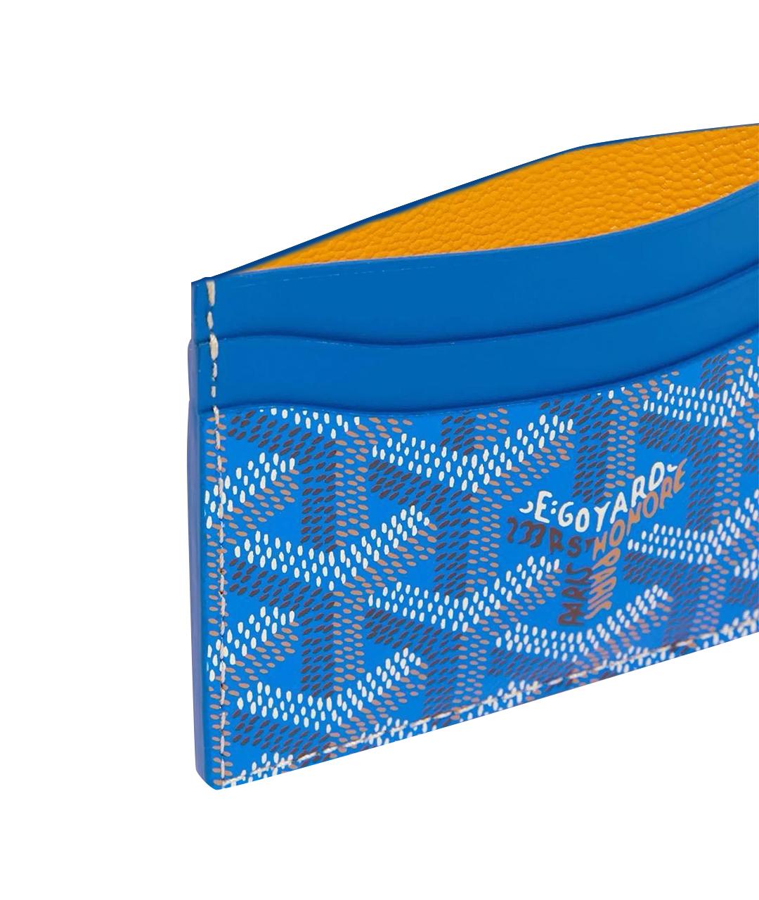 GOYARD Синий кожаный кардхолдер, фото 5