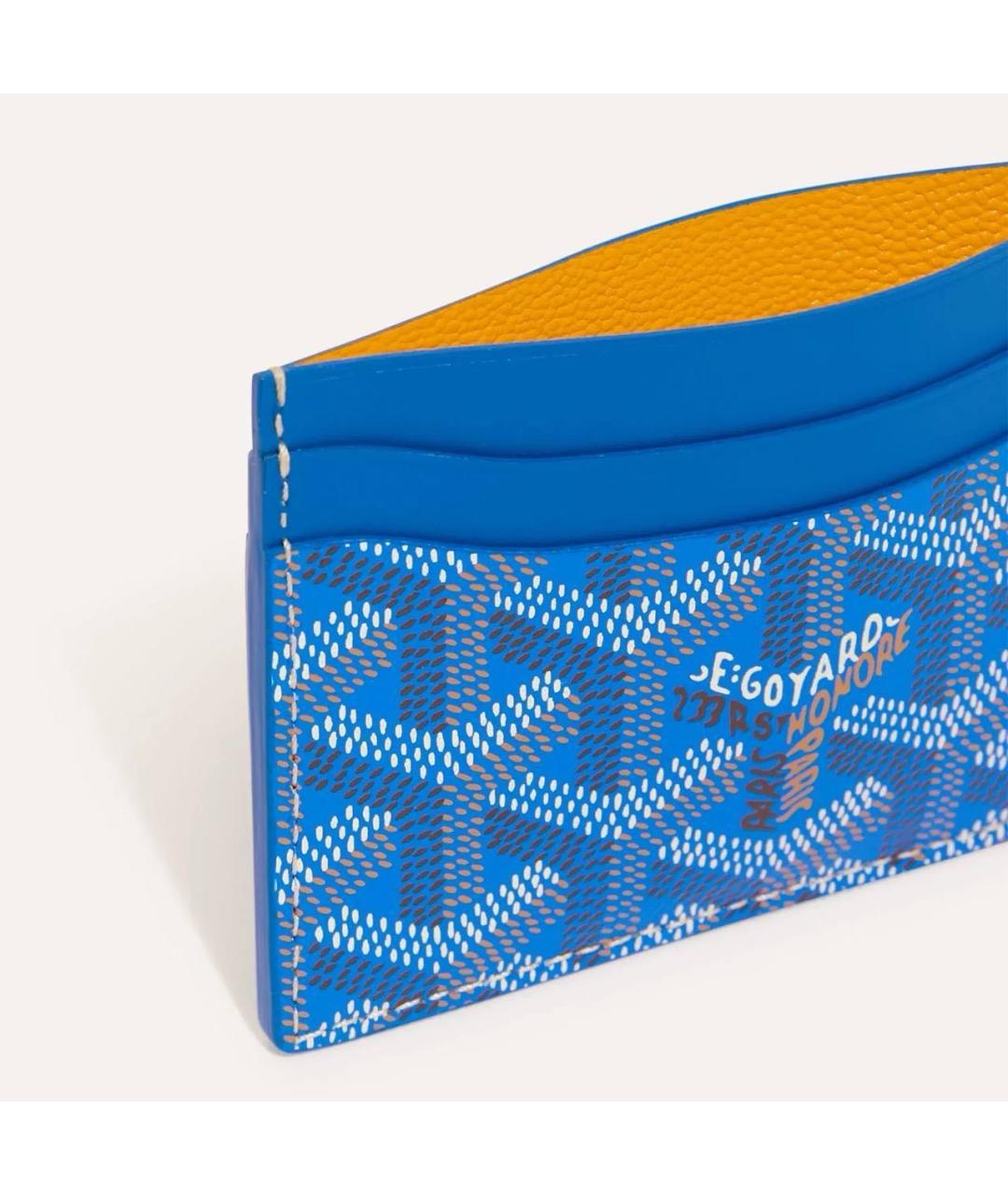 GOYARD Синий кожаный кардхолдер, фото 3