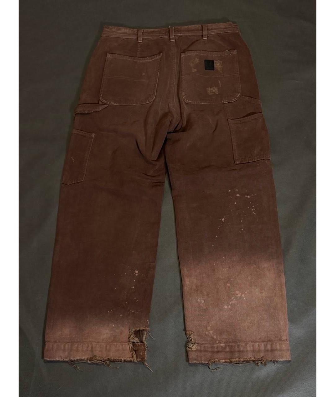 Enfants Riches Déprimés Коричневые хлопковые прямые джинсы, фото 3