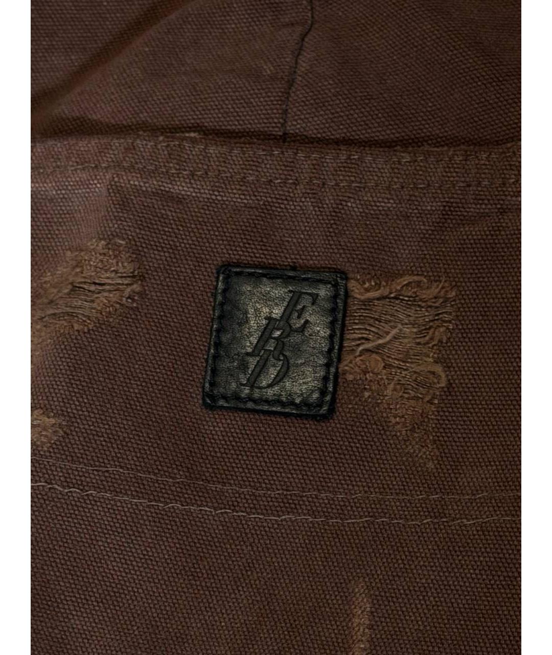 Enfants Riches Déprimés Коричневые хлопковые прямые джинсы, фото 5