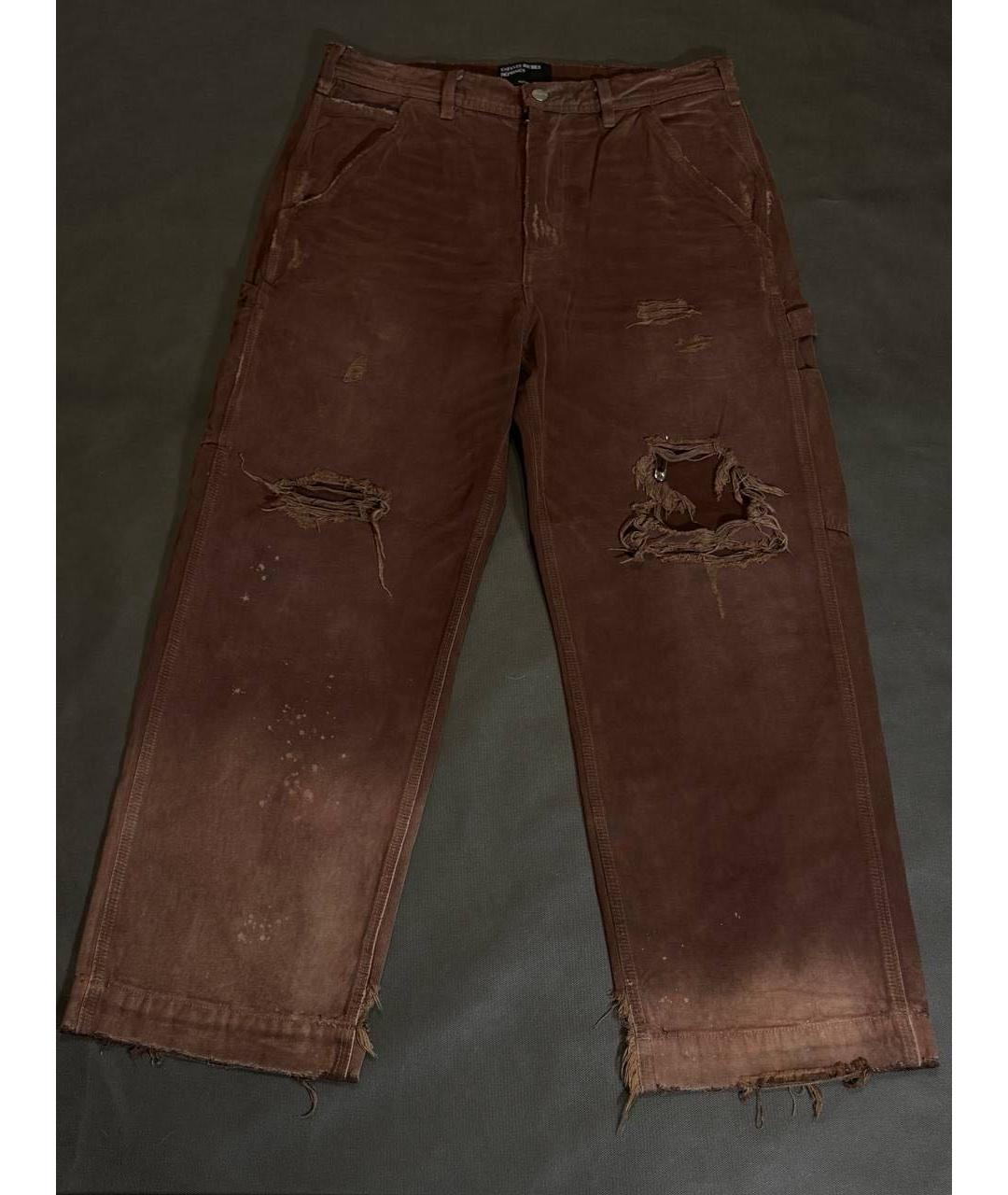 Enfants Riches Déprimés Коричневые хлопковые прямые джинсы, фото 2