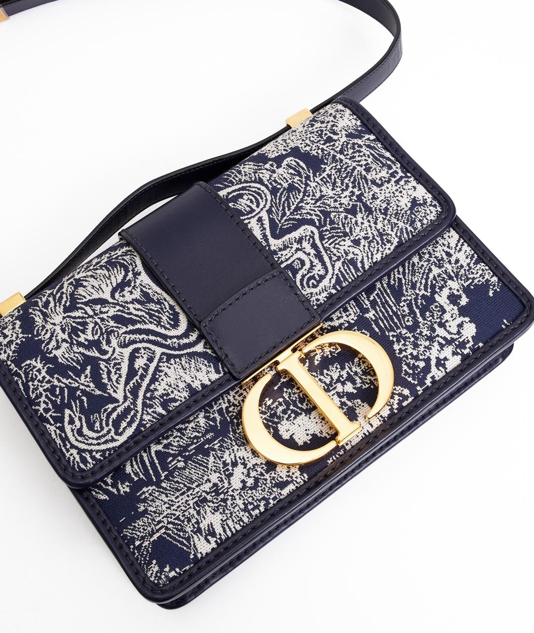 CHRISTIAN DIOR Синяя тканевая сумка через плечо, фото 5