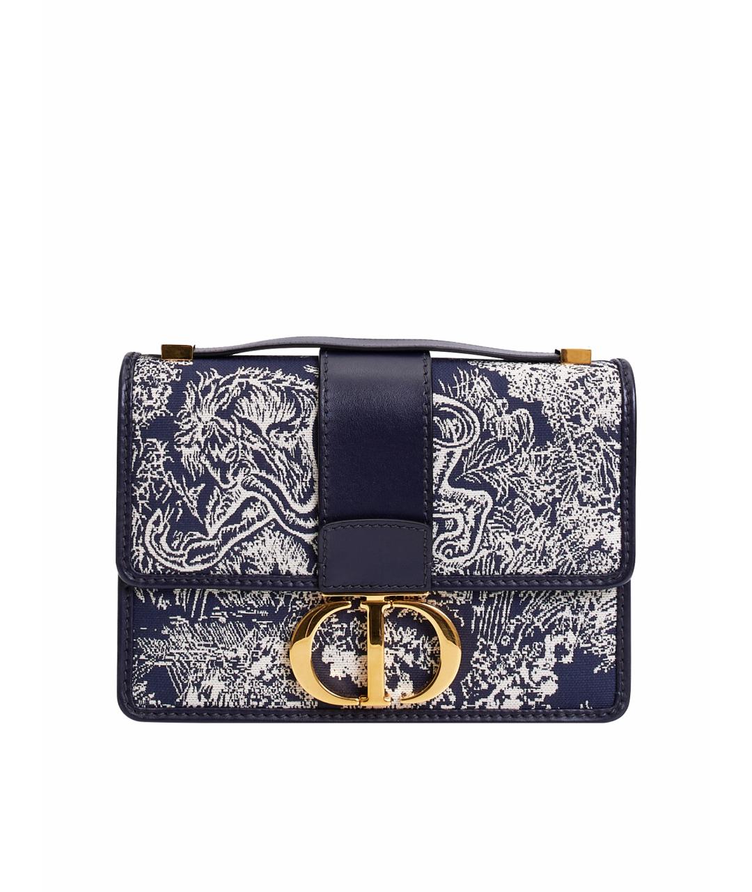 CHRISTIAN DIOR Синяя тканевая сумка через плечо, фото 1