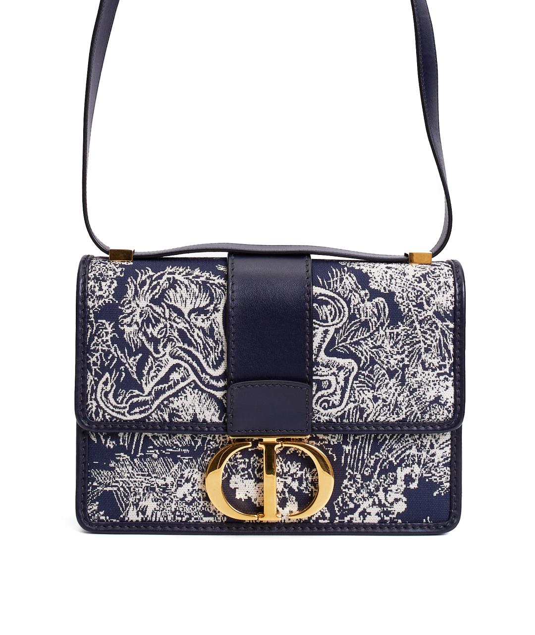 CHRISTIAN DIOR Синяя тканевая сумка через плечо, фото 9