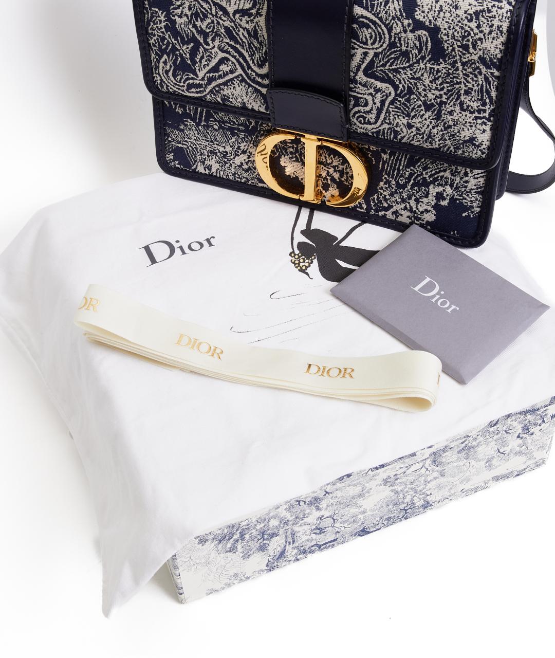 CHRISTIAN DIOR Синяя тканевая сумка через плечо, фото 8