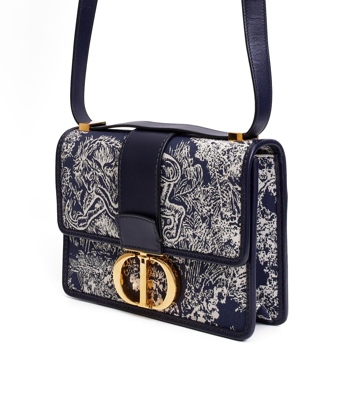 CHRISTIAN DIOR Синяя тканевая сумка через плечо, фото 2