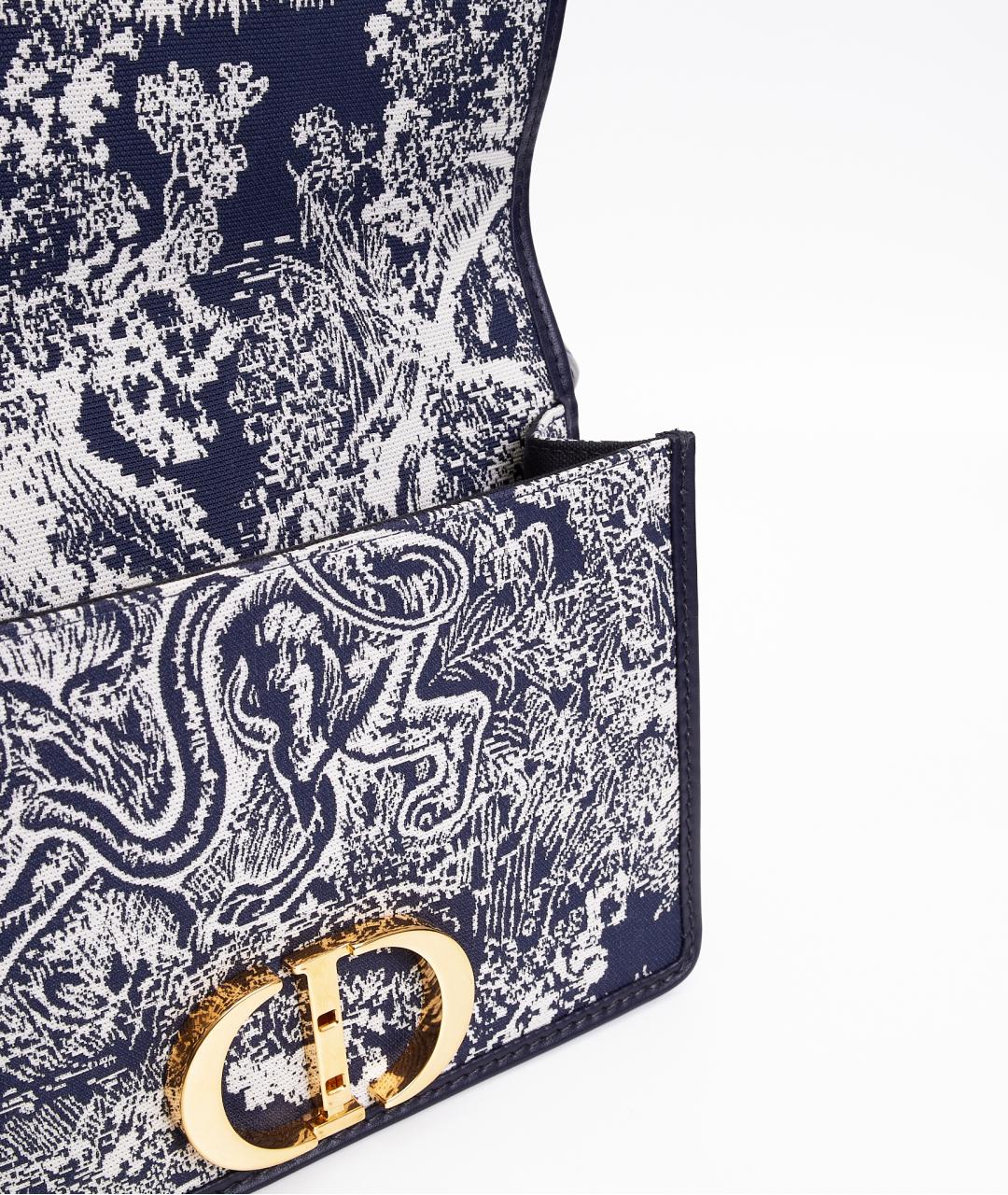 CHRISTIAN DIOR Синяя тканевая сумка через плечо, фото 6