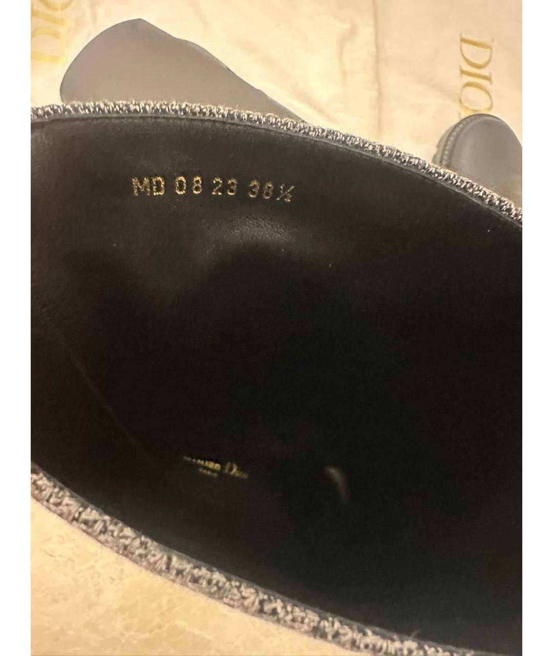 CHRISTIAN DIOR Черные текстильные сапоги, фото 5