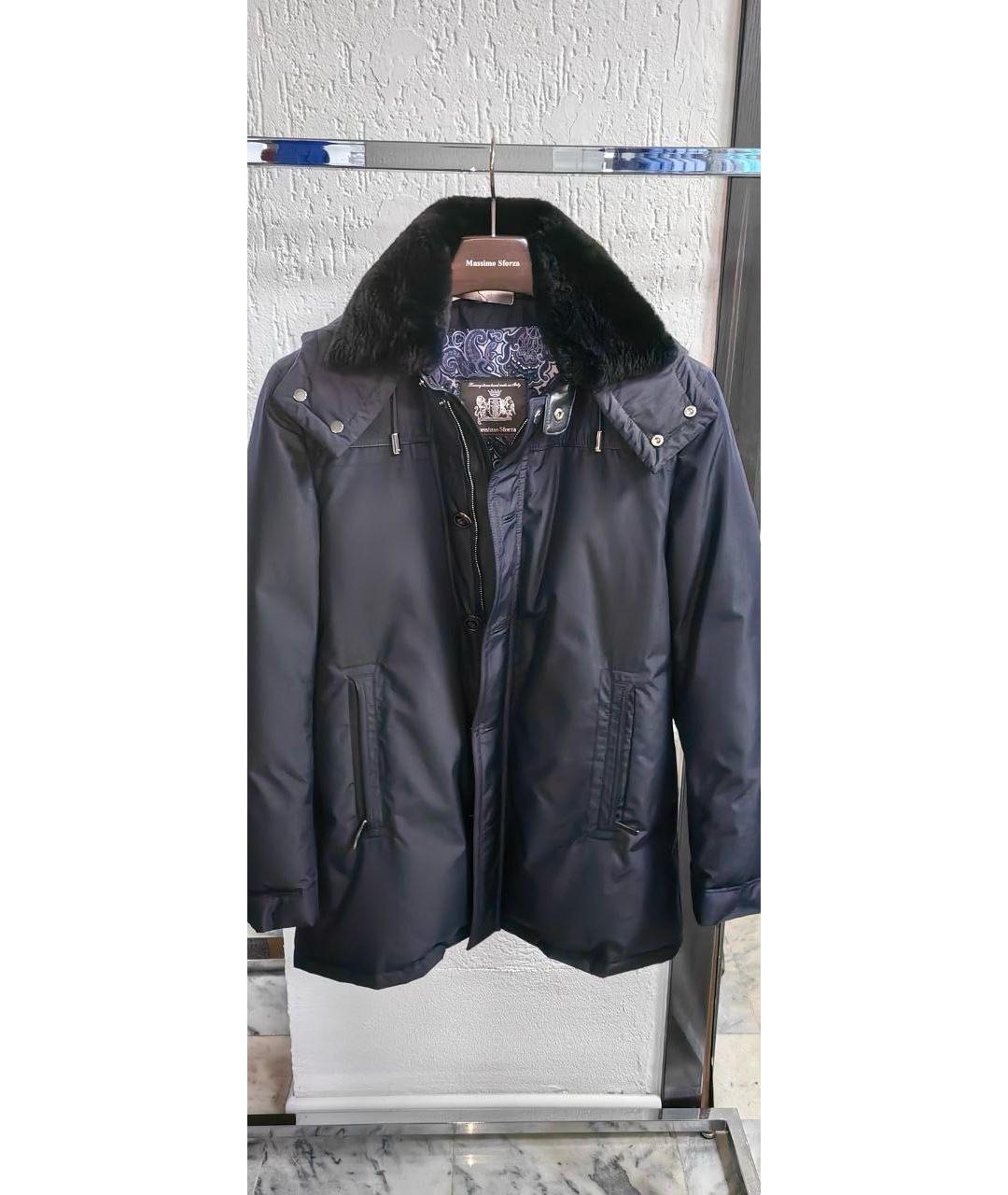 MASSIMO SFORZA Темно-синяя шелковая куртка, фото 3