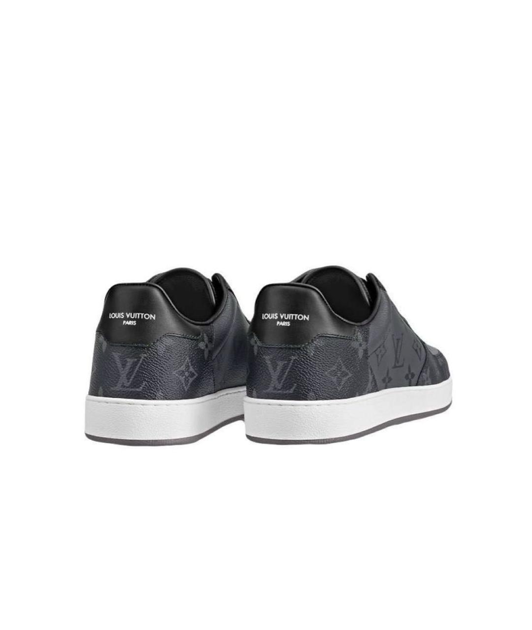 LOUIS VUITTON Антрацитовые низкие кроссовки / кеды, фото 4
