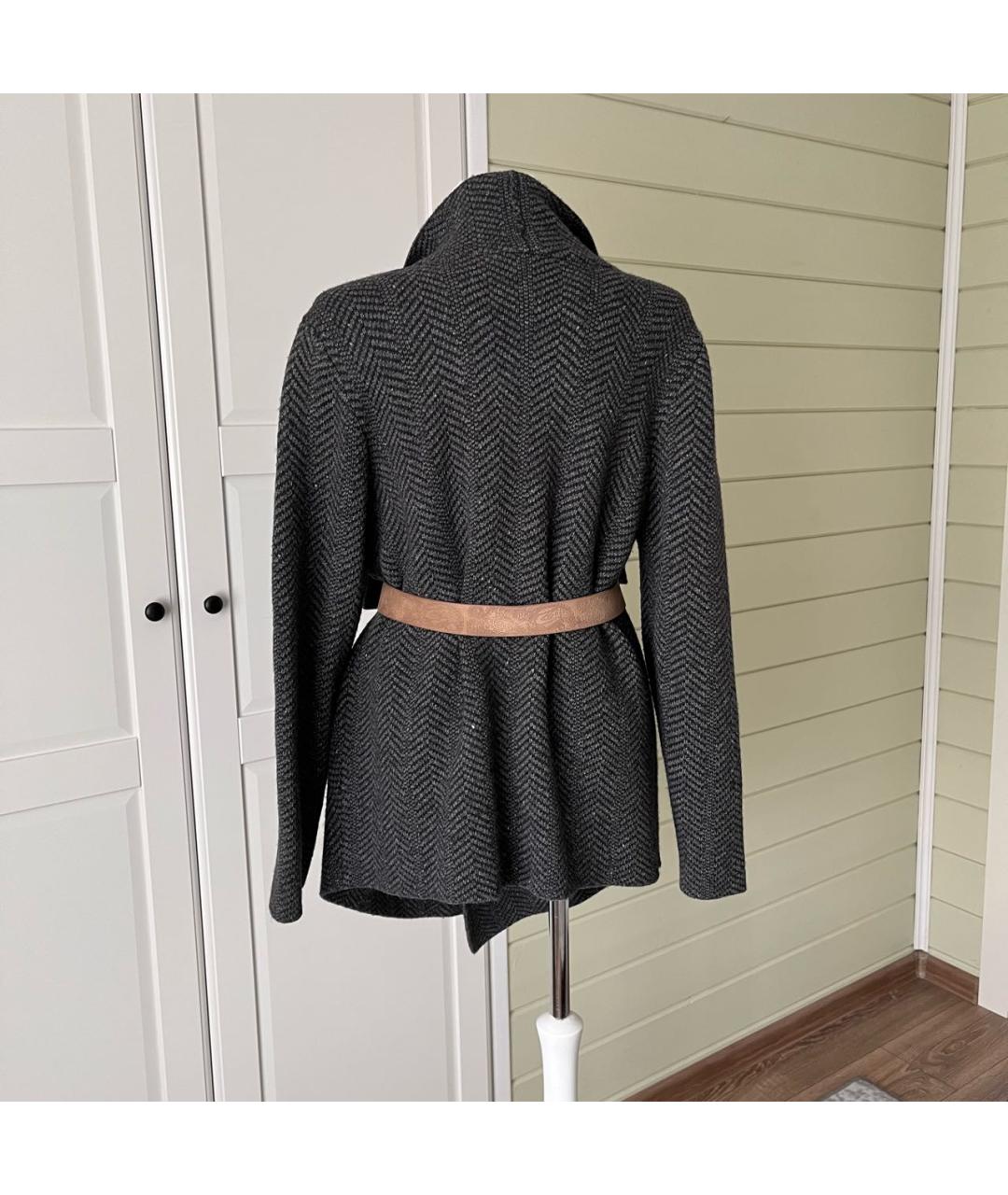 RALPH LAUREN Антрацитовый шерстяной кардиган, фото 3