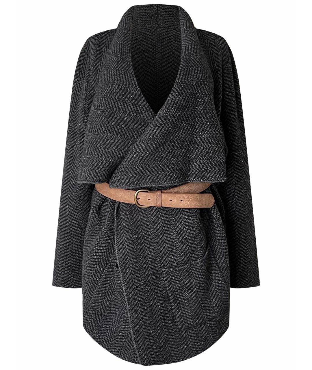 RALPH LAUREN Антрацитовый шерстяной кардиган, фото 1