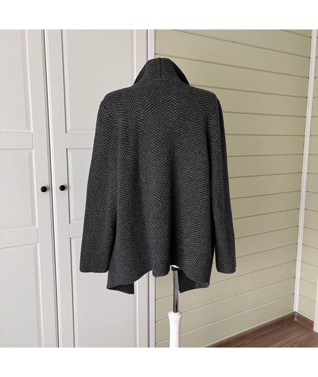 RALPH LAUREN Антрацитовый шерстяной кардиган, фото 4