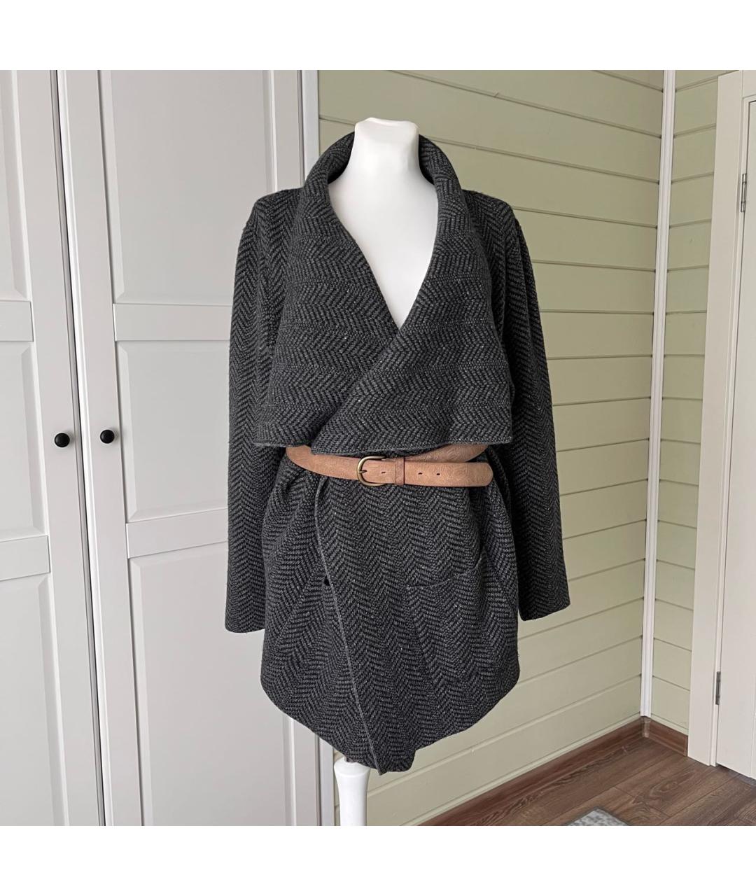 RALPH LAUREN Антрацитовый шерстяной кардиган, фото 2