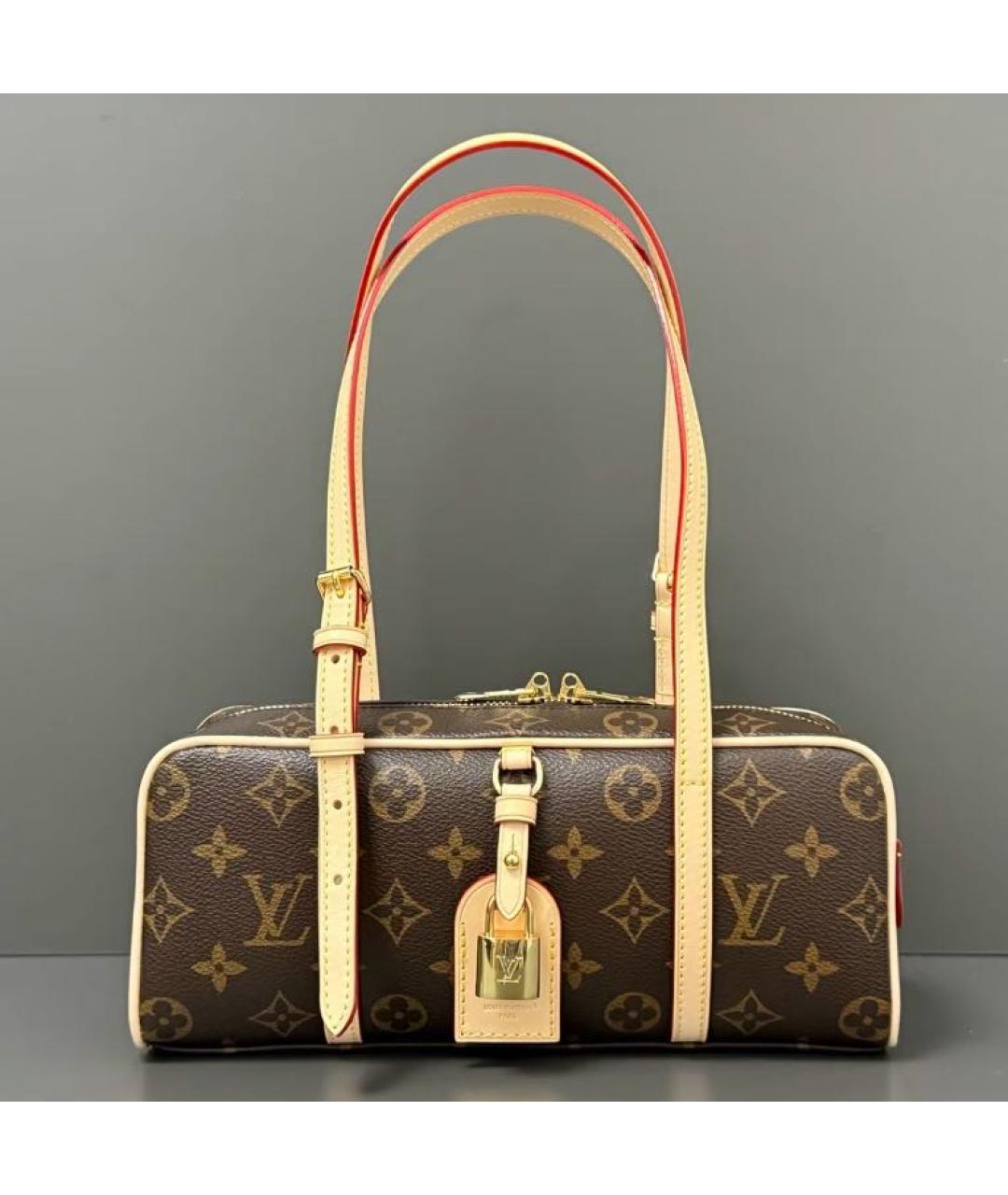 LOUIS VUITTON Коричневая сумка с короткими ручками, фото 2