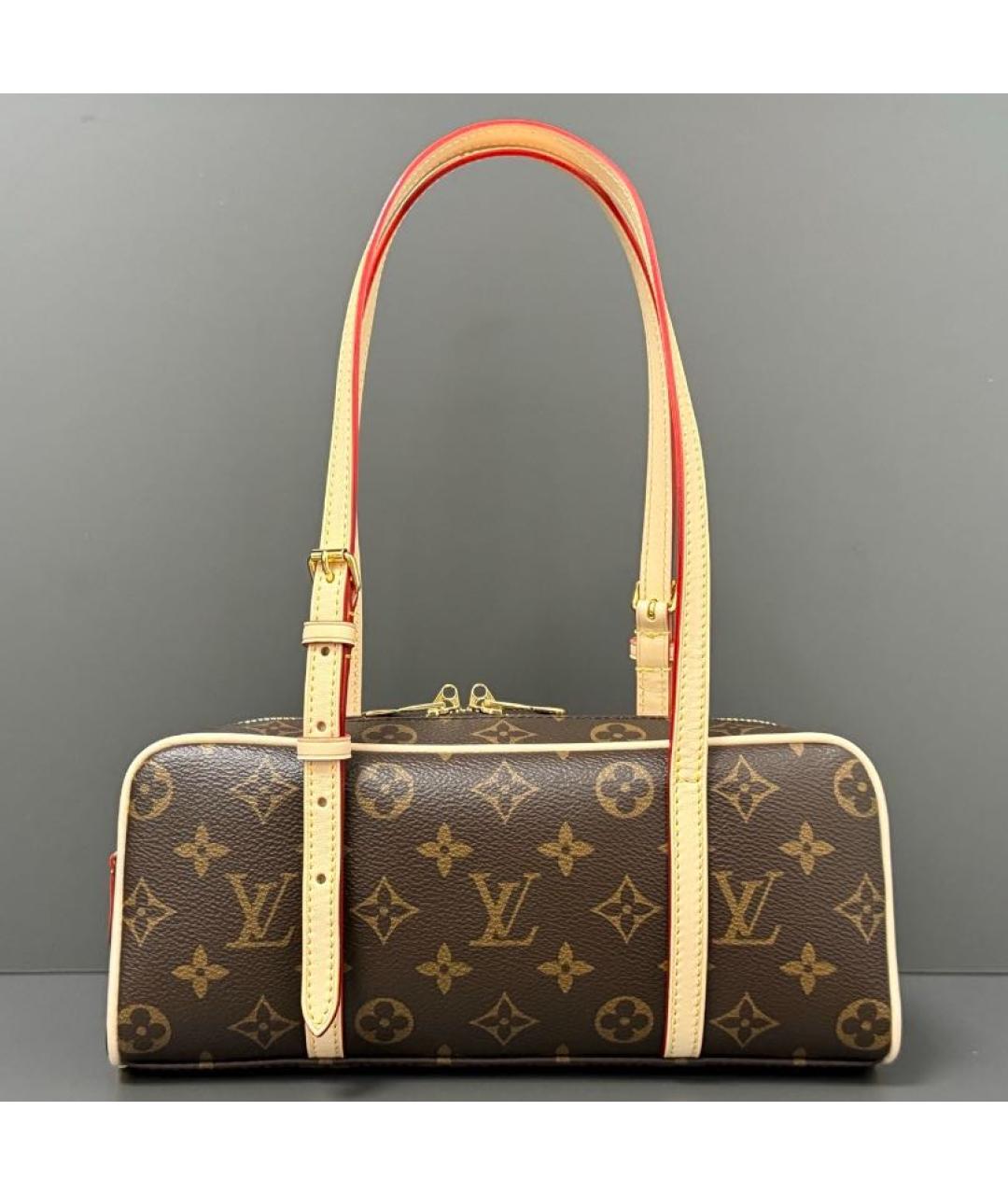 LOUIS VUITTON Коричневая сумка с короткими ручками, фото 3