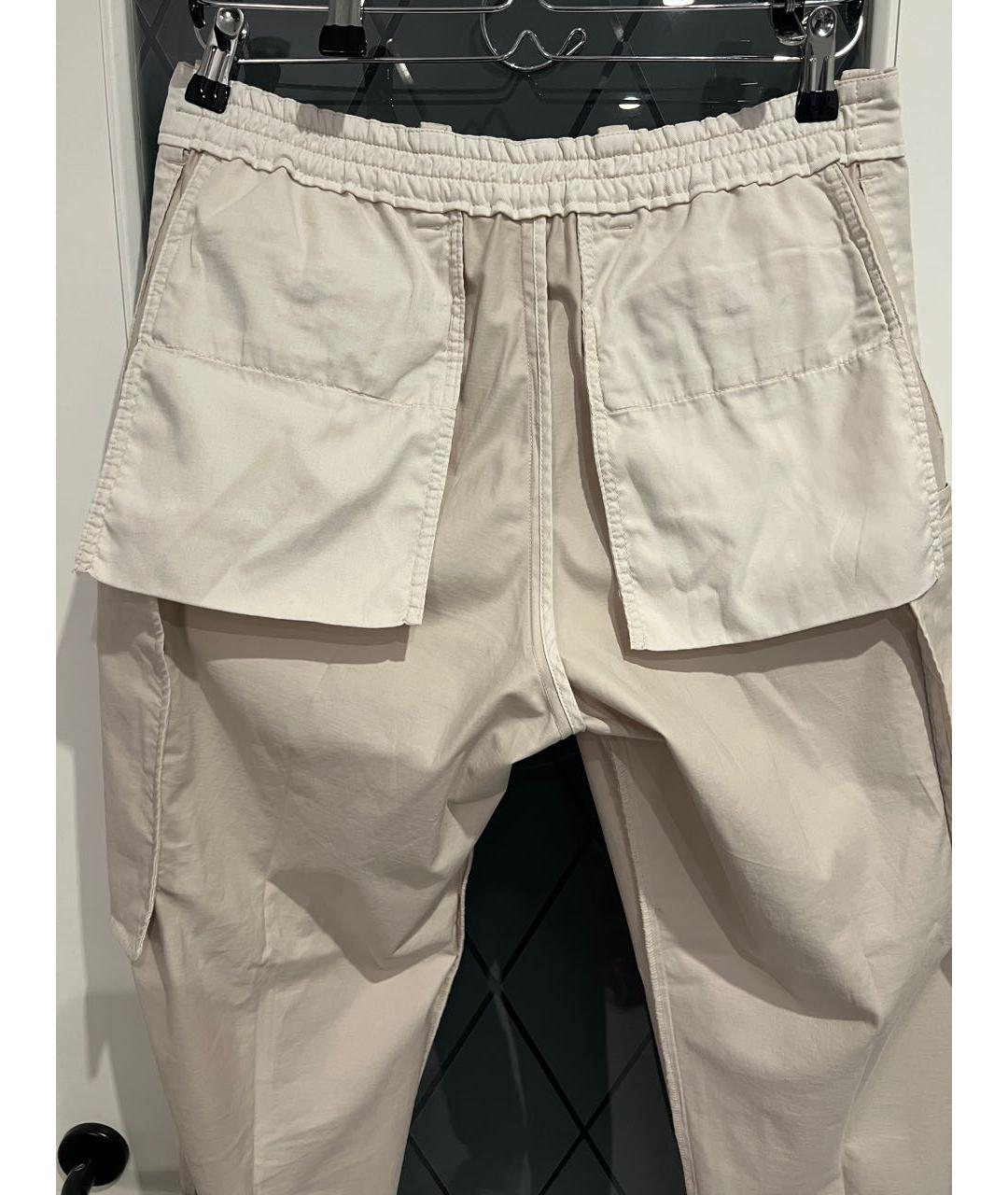 ZZEGNA Бежевые полиэстеровые повседневные брюки, фото 3