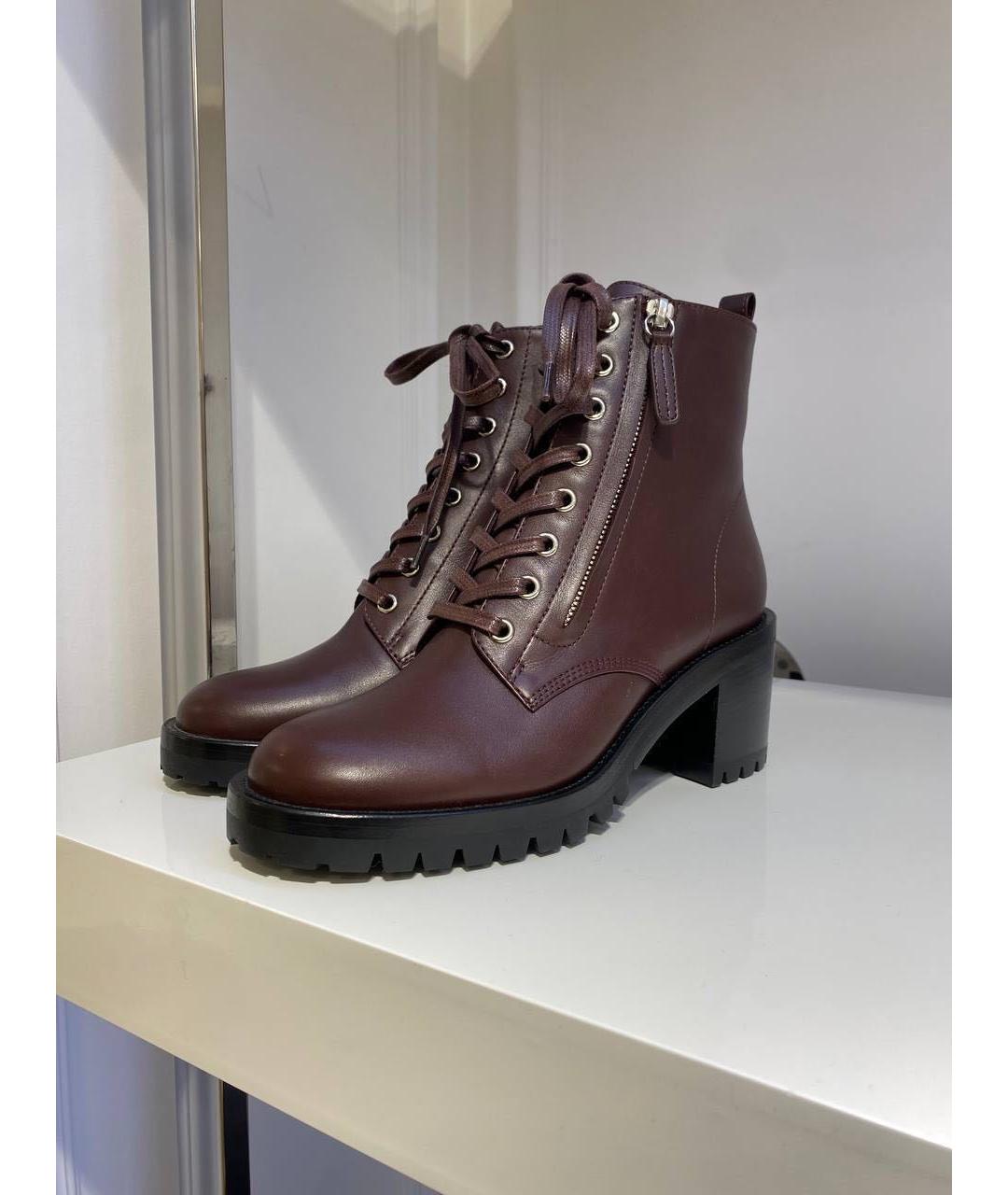 GIANVITO ROSSI Коричневые кожаные ботинки, фото 4