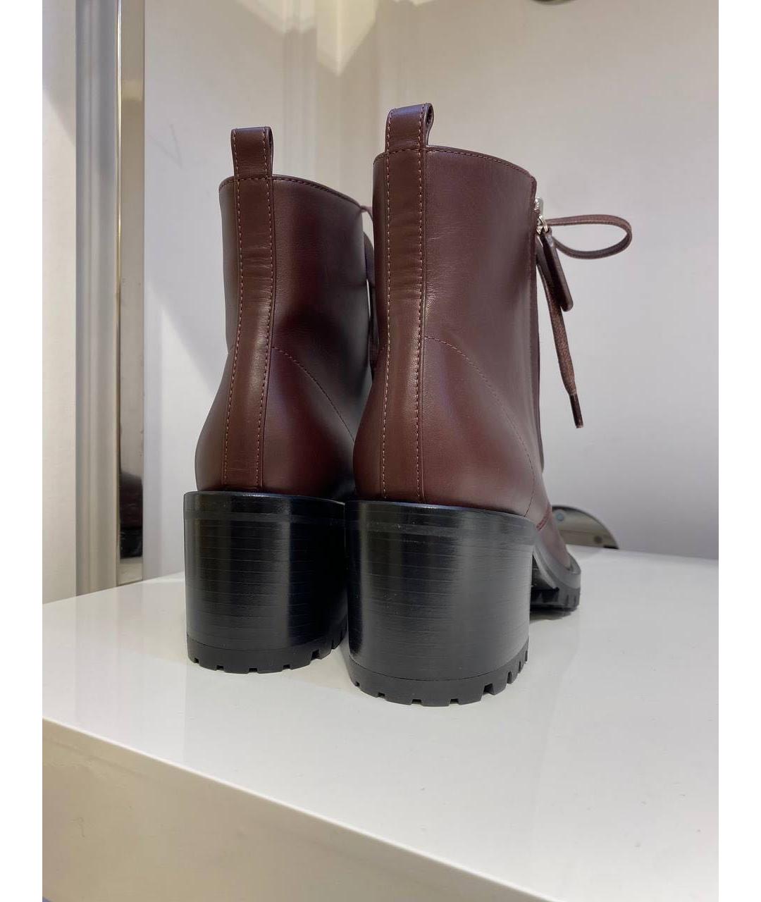 GIANVITO ROSSI Коричневые кожаные ботинки, фото 3