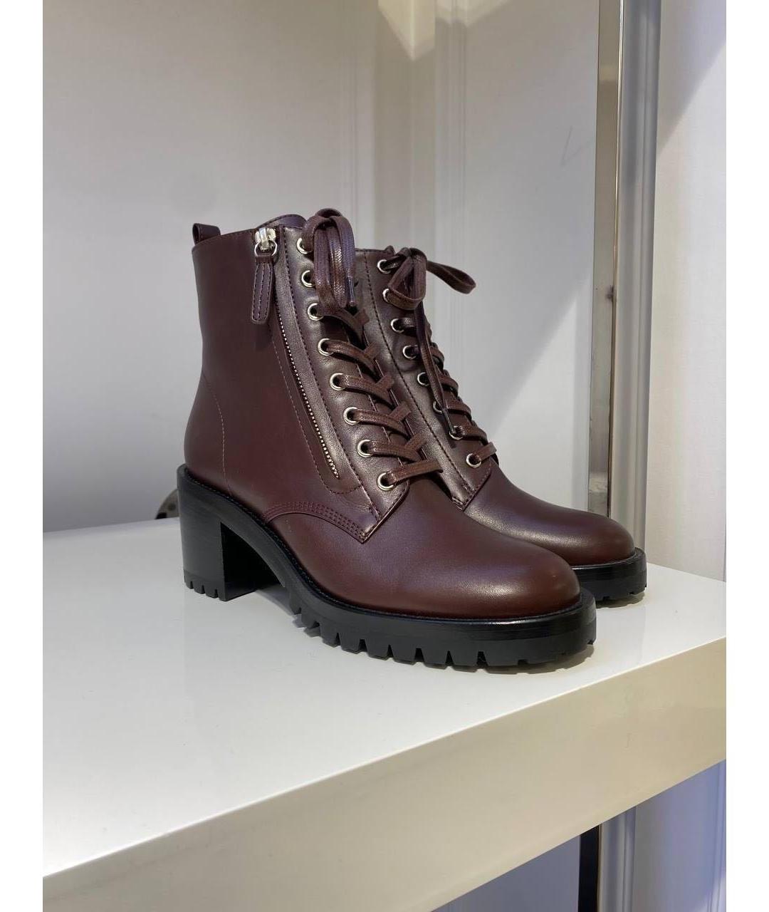 GIANVITO ROSSI Коричневые кожаные ботинки, фото 5