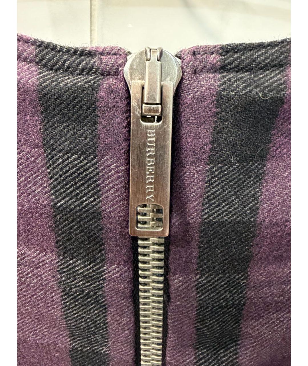 BURBERRY Фиолетовое шерстяное повседневное платье, фото 4