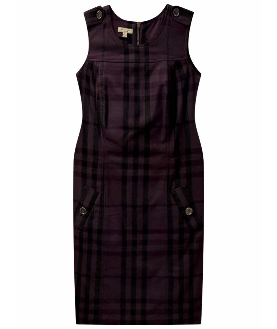 BURBERRY Фиолетовое шерстяное повседневное платье, фото 1