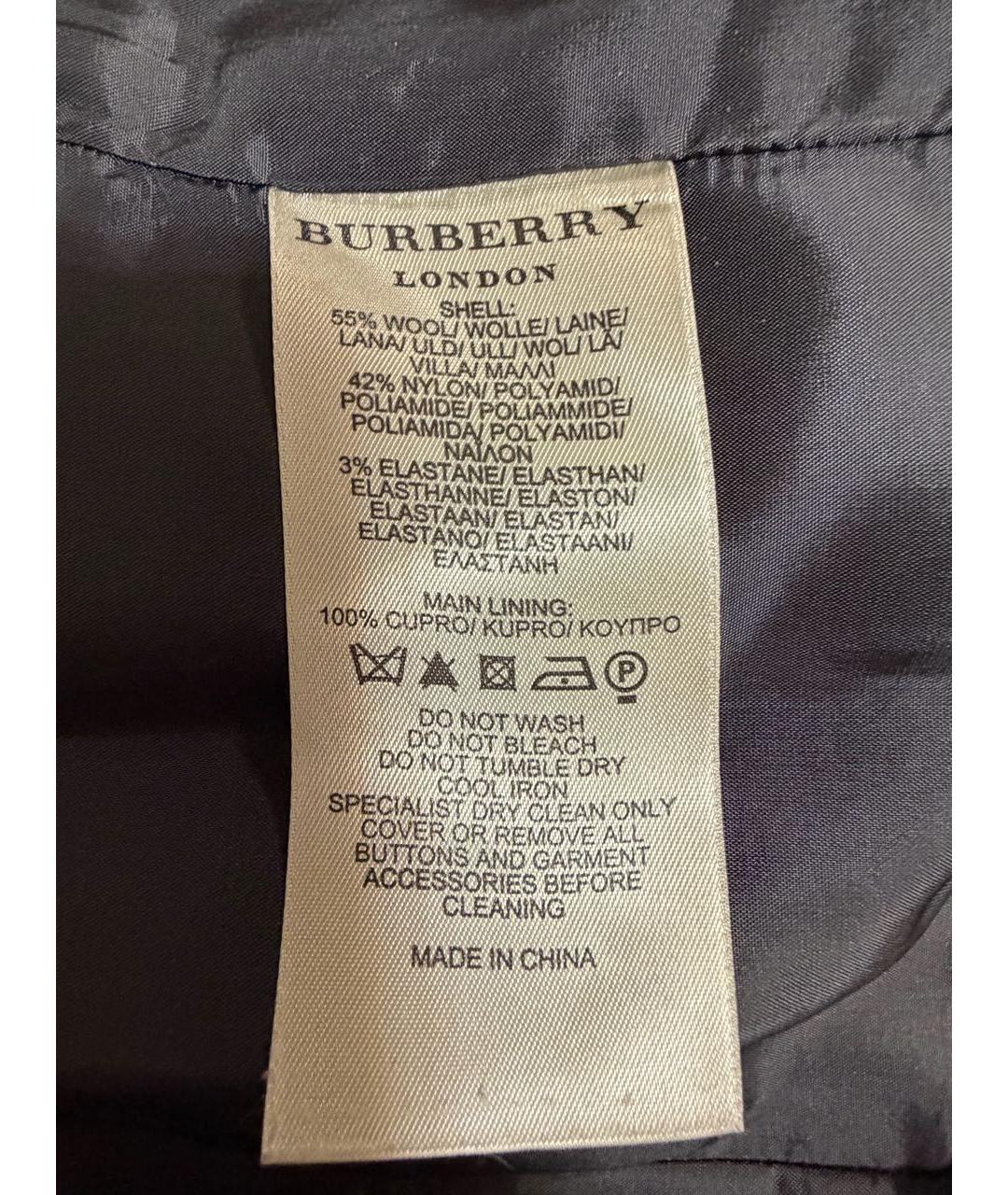 BURBERRY Фиолетовое шерстяное повседневное платье, фото 6