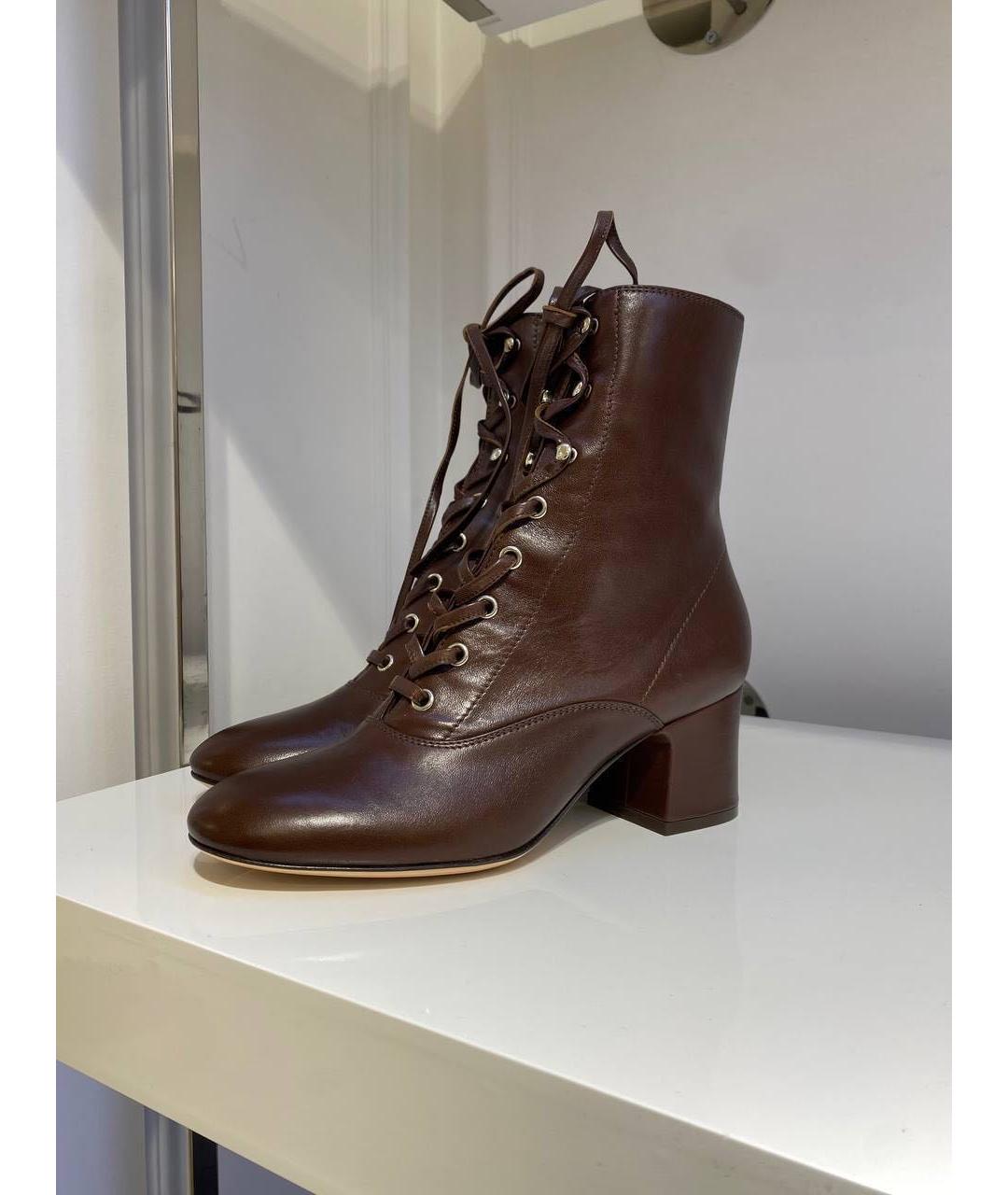 GIANVITO ROSSI Коричневые кожаные ботинки, фото 4