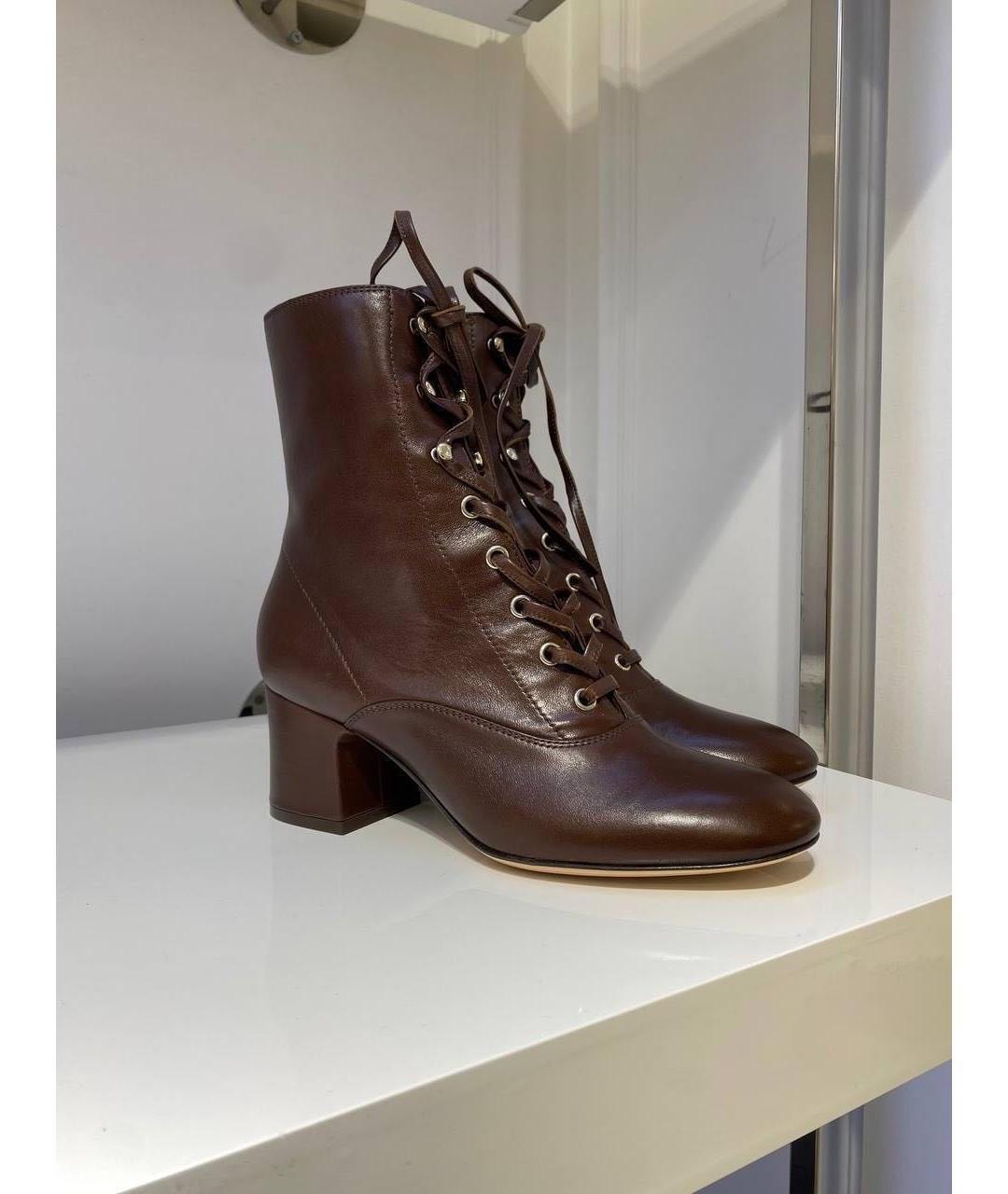 GIANVITO ROSSI Коричневые кожаные ботинки, фото 5