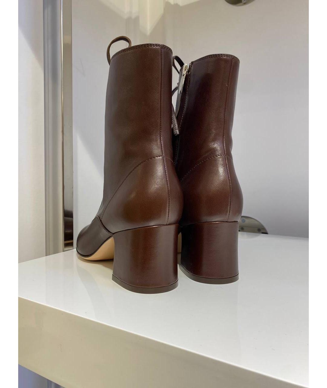 GIANVITO ROSSI Коричневые кожаные ботинки, фото 3
