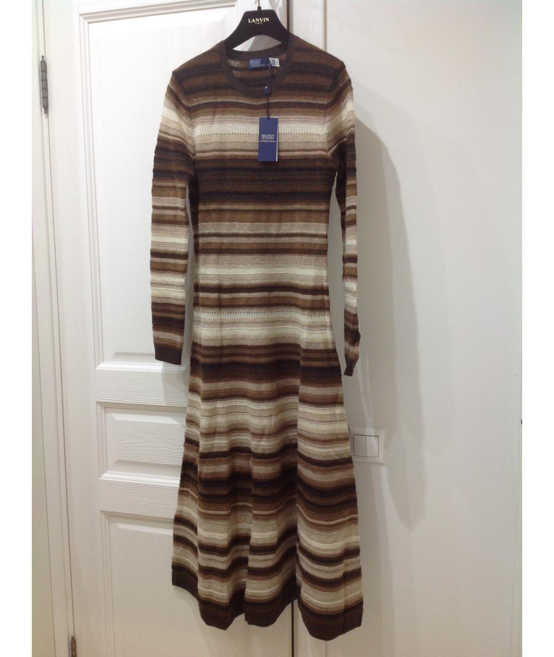 POLO RALPH LAUREN Мульти шерстяное платье, фото 7