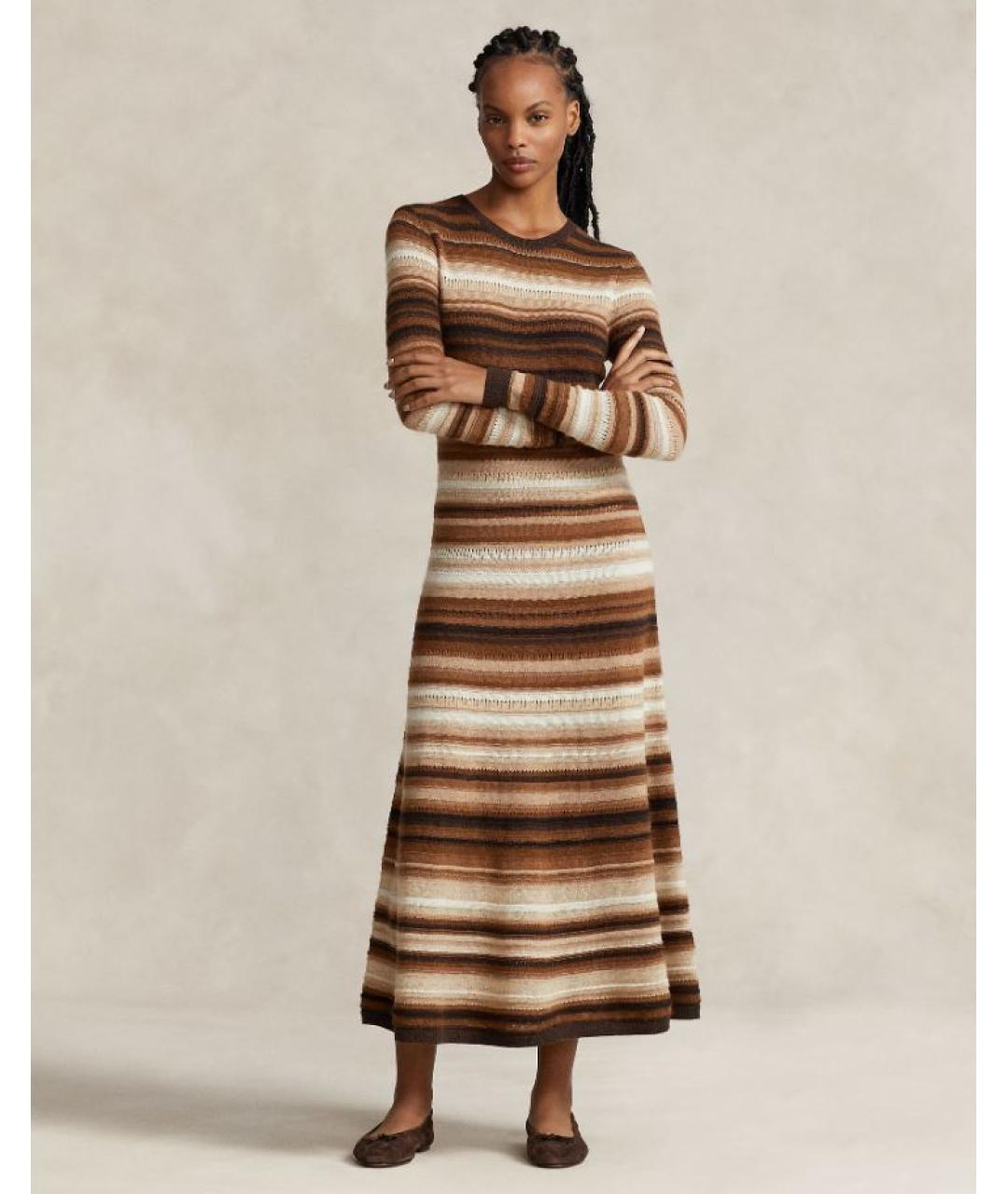 POLO RALPH LAUREN Мульти шерстяное платье, фото 2