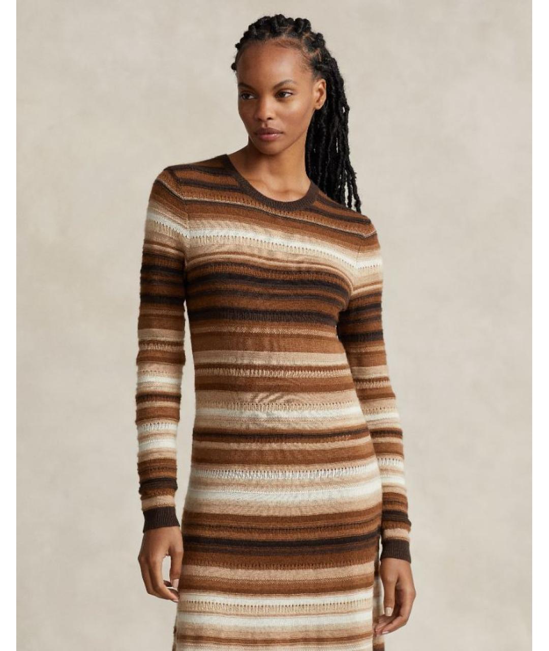 POLO RALPH LAUREN Мульти шерстяное платье, фото 3