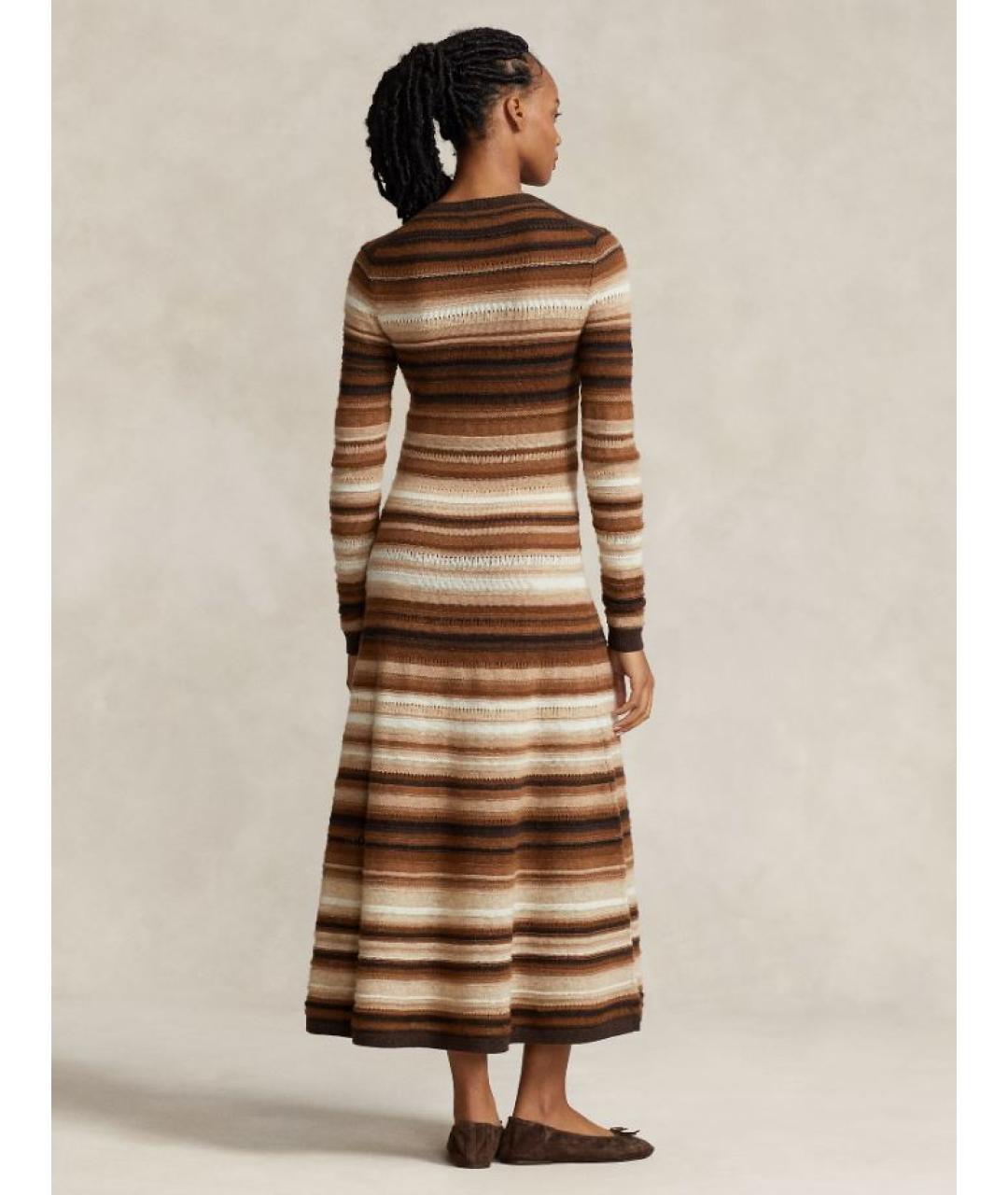 POLO RALPH LAUREN Мульти шерстяное платье, фото 5