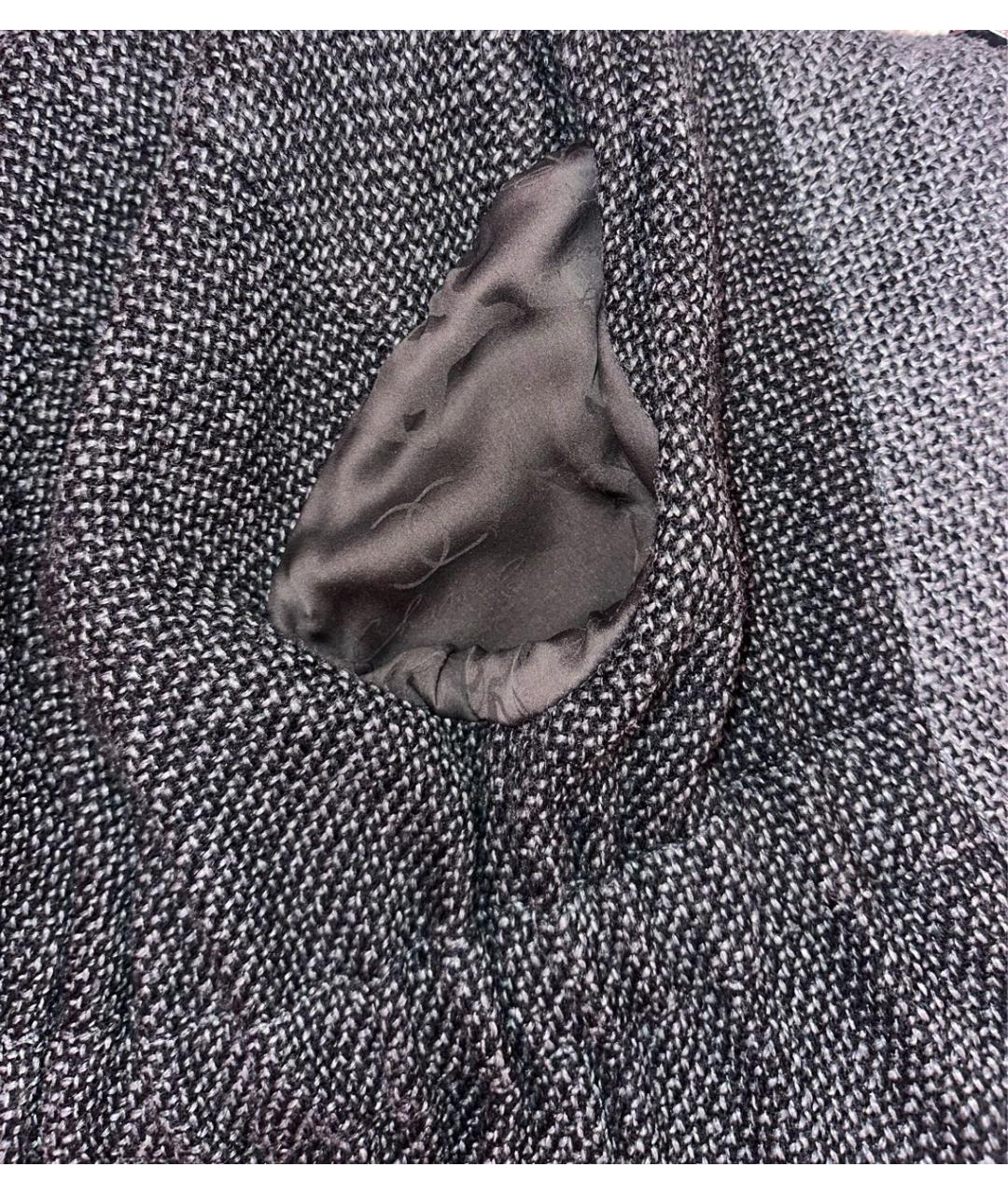 CHANEL Антрацитовый шерстяной кардиган, фото 6