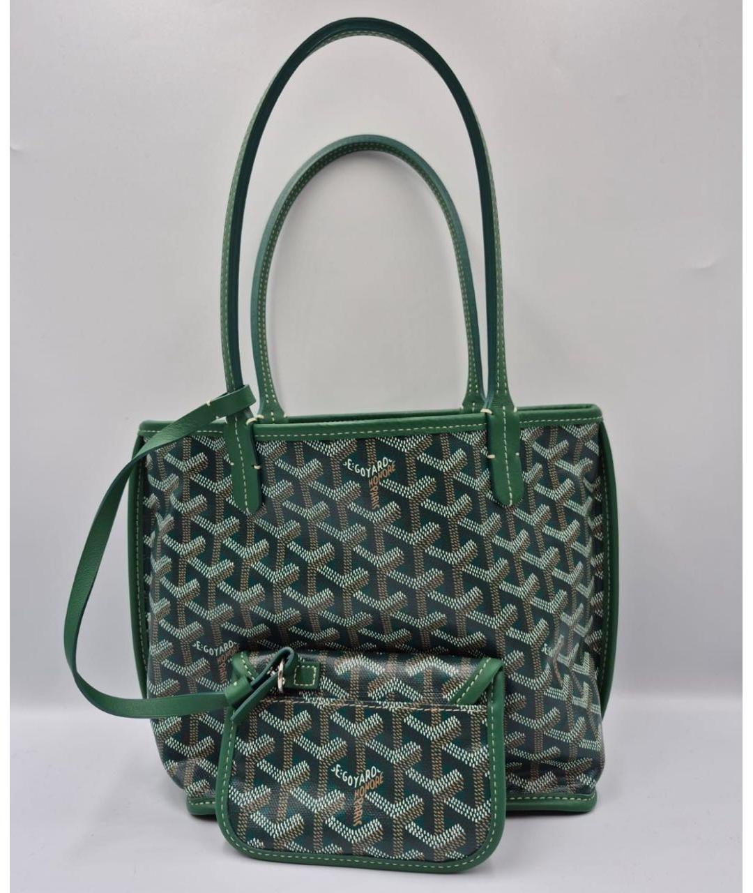 GOYARD Зеленая кожаная сумка через плечо, фото 1