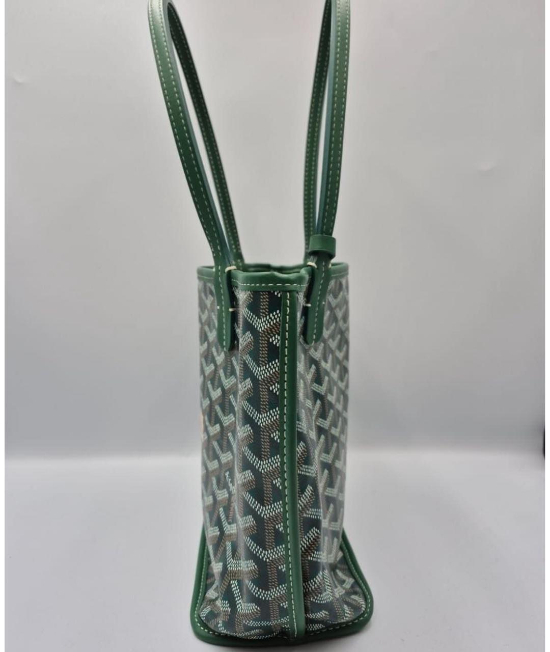 GOYARD Зеленая кожаная сумка через плечо, фото 3