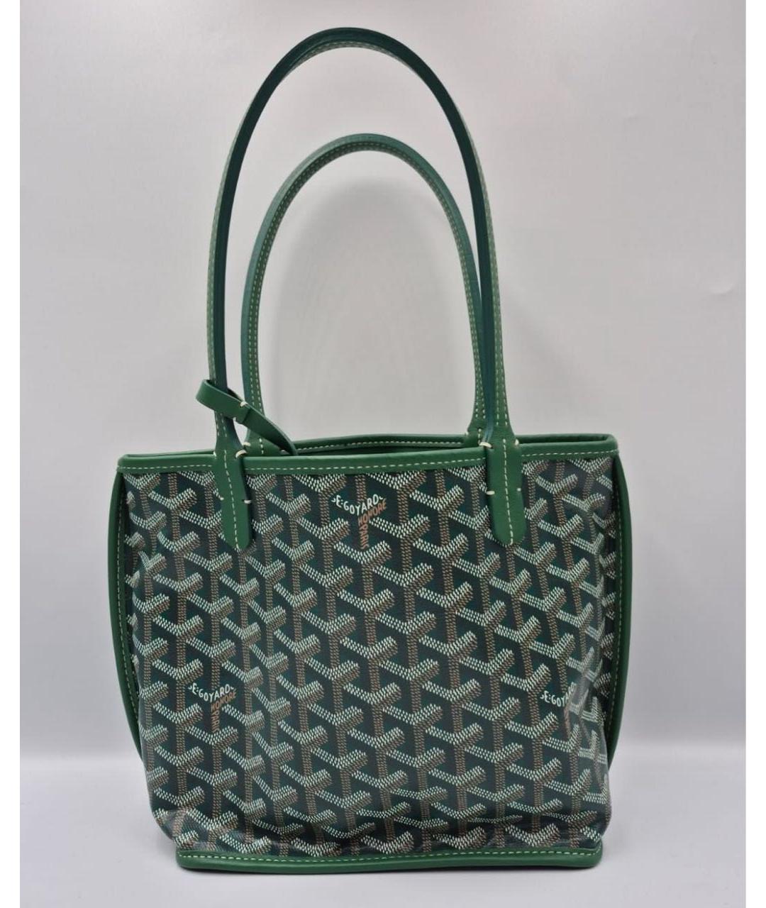 GOYARD Зеленая кожаная сумка через плечо, фото 2