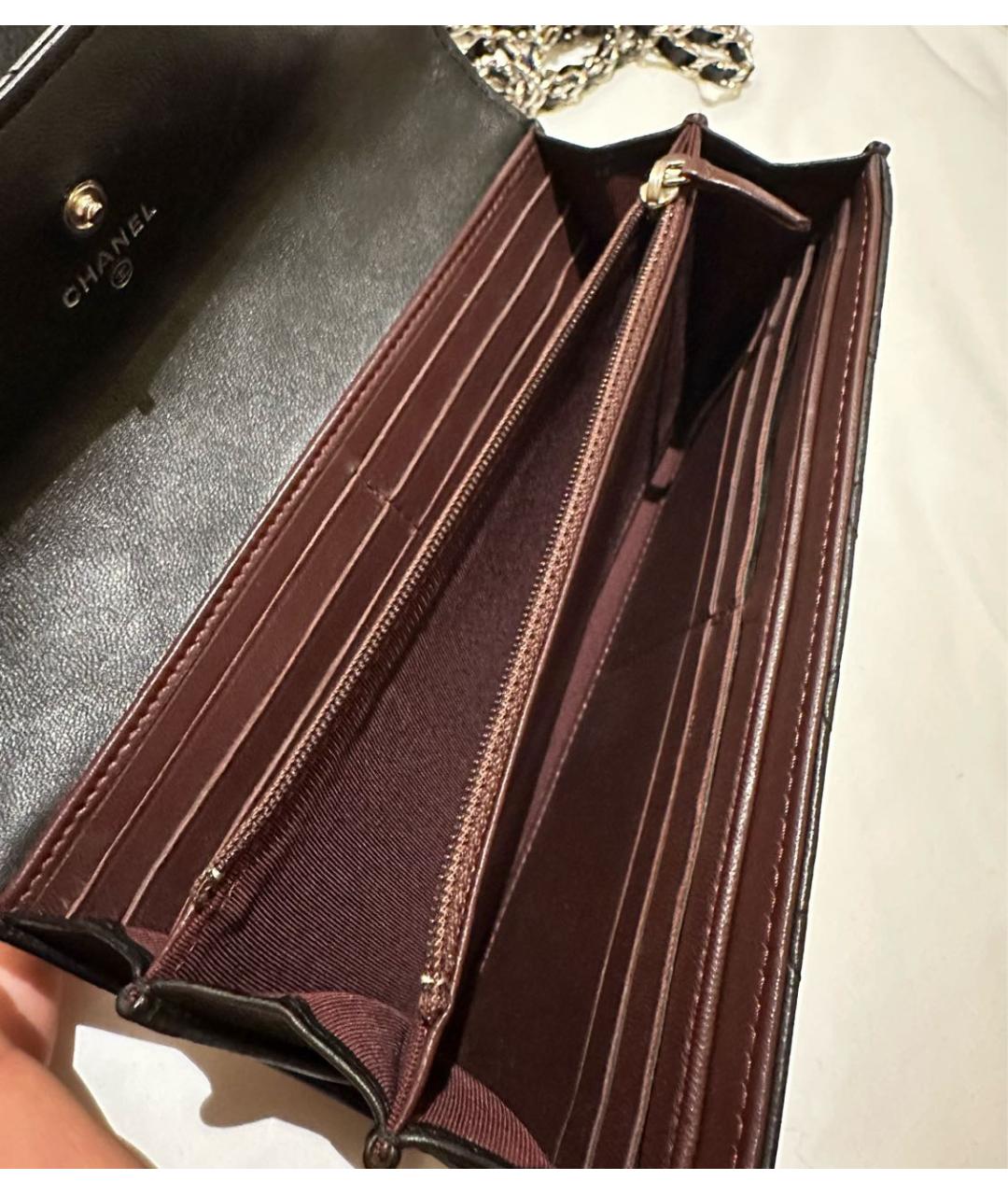 CHANEL Черная кожаная сумка через плечо, фото 7