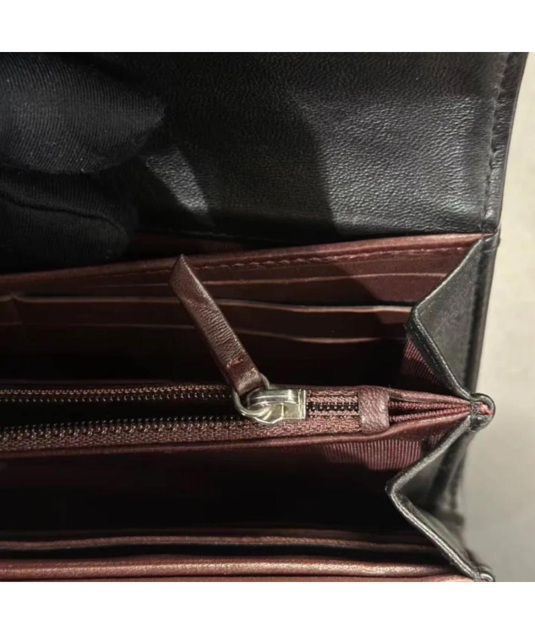 CHANEL Черный кожаный кошелек, фото 8